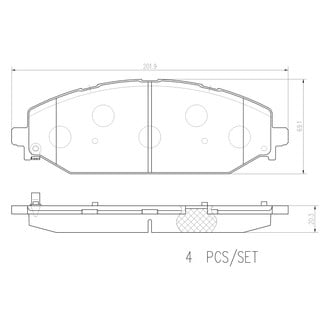 Brembo® - Premium Low-Met OE Equivalent Brake Pads