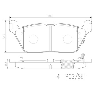 Brembo® - Premium Low-Met OE Equivalent Rear Brake Pads