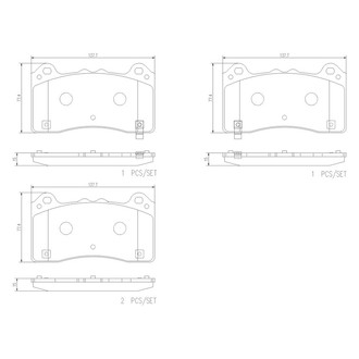 Brembo® - Premium Ceramic Front Disc Brake Pads