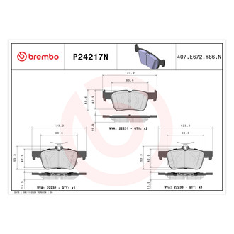 Brembo® - Premium Ceramic Rear Disc Brake Pads