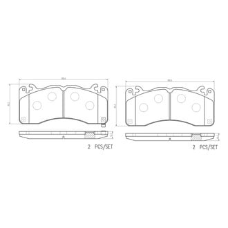 Brembo® - Premium Ceramic Front Disc Brake Pads