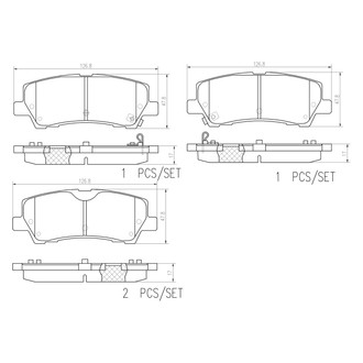 Brembo® - Premium Ceramic Rear Disc Brake Pads