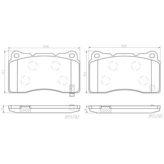 Brembo® - Premium Ceramic Front Disc Brake Pads