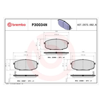 Brembo® - Premium Ceramic Front Disc Brake Pads