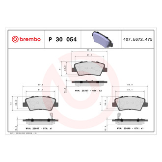 Brembo® - Premium Low-Met OE Equivalent Low-Metallic Brake Pads