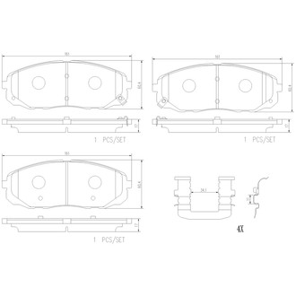 Brembo® P30095N - Premium Ceramic Front Disc Brake Pads