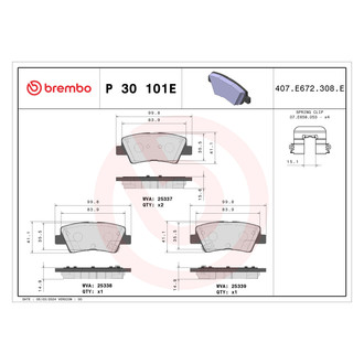 Brembo® - Premium Low-Met OE Equivalent Brake Pads