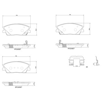 Brembo® - Premium Ceramic Disc Brake Pads