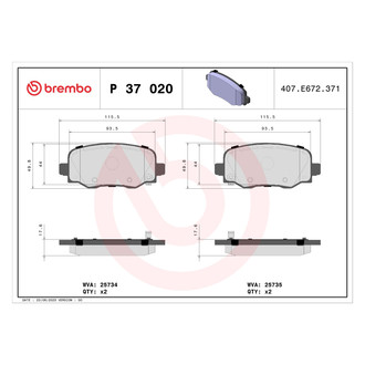 Brembo® - Premium Low-Met OE Equivalent Brake Pads