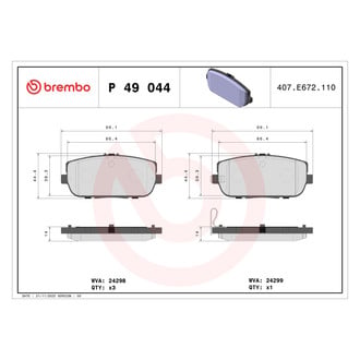 Brembo® - Premium Low-Met OE Equivalent Brake Pads