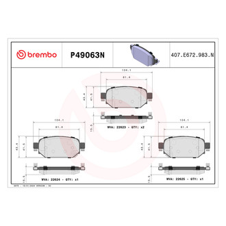 Brembo® - Premium Ceramic Rear Disc Brake Pads