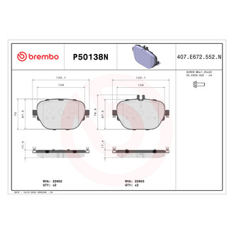 Brembo® - Premium Ceramic Rear Disc Brake Pads