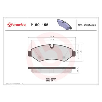 Brembo® - Premium Low-Met OE Equivalent Low-Metallic Rear Brake Pads