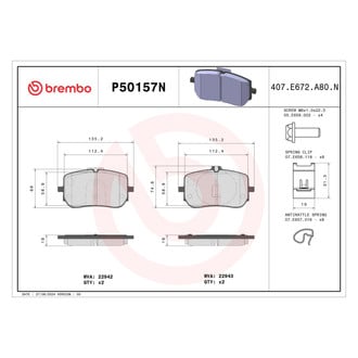 Brembo® - Premium Ceramic Front Disc Brake Pads