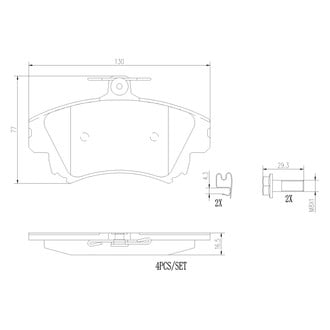 Brembo® - Premium Ceramic Disc Brake Pads
