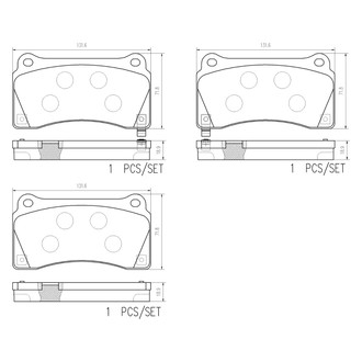 Brembo® - Premium Ceramic Rear Disc Brake Pads