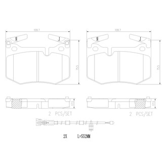 Brembo® - Premium Ceramic Rear Disc Brake Pads