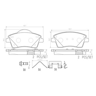 Brembo® - Premium Ceramic Disc Brake Pads