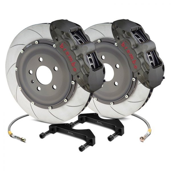  Brembo® - Racing Series Slotted Type V 2-Piece Rotor Anodized Rear Brake Kit