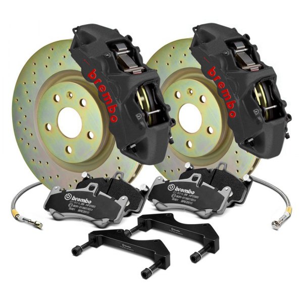  Brembo® - GT-S Series Cross Drilled 1-Piece Rotor Front Big Brake Kit