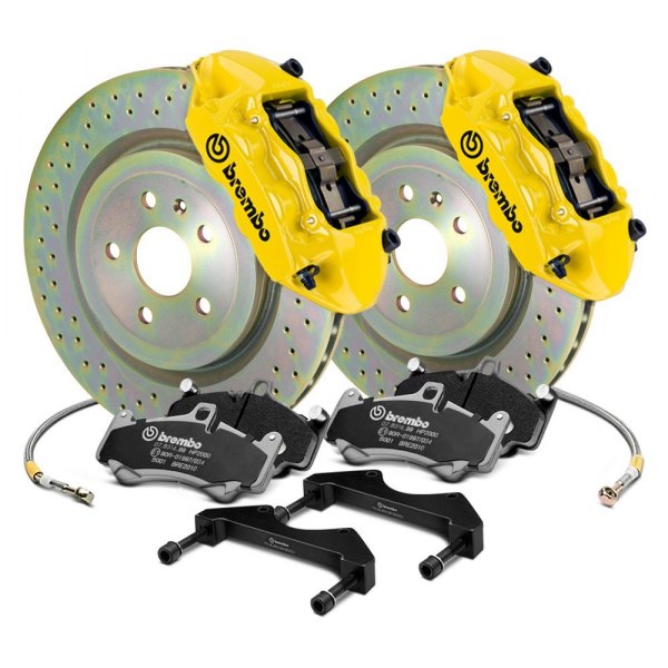  Brembo® - GT Series Cross Drilled 1-Piece Rotor Front Big Brake Kit