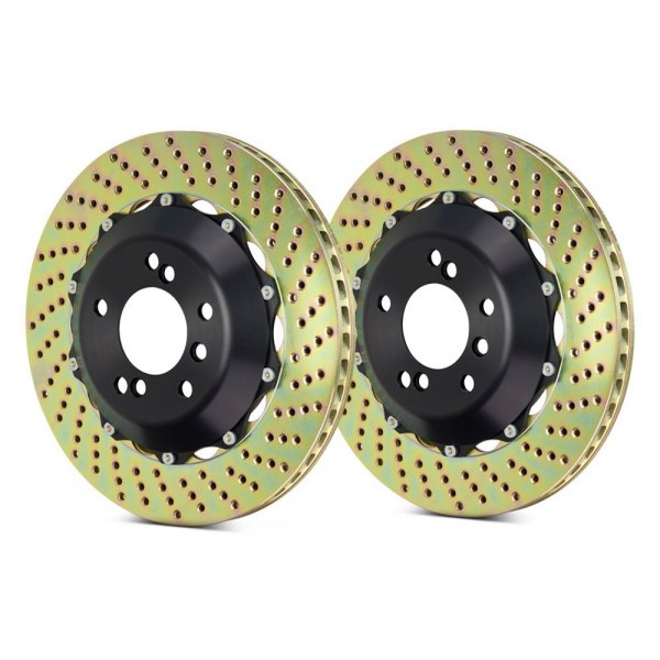  Brembo® - GT Series Cross Drilled 2-Piece Front Brake Rotors
