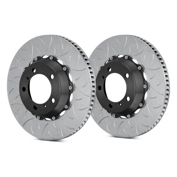  Brembo® - GT Series Curved Vane Type III Slotted 2-Piece Front Brake Rotors