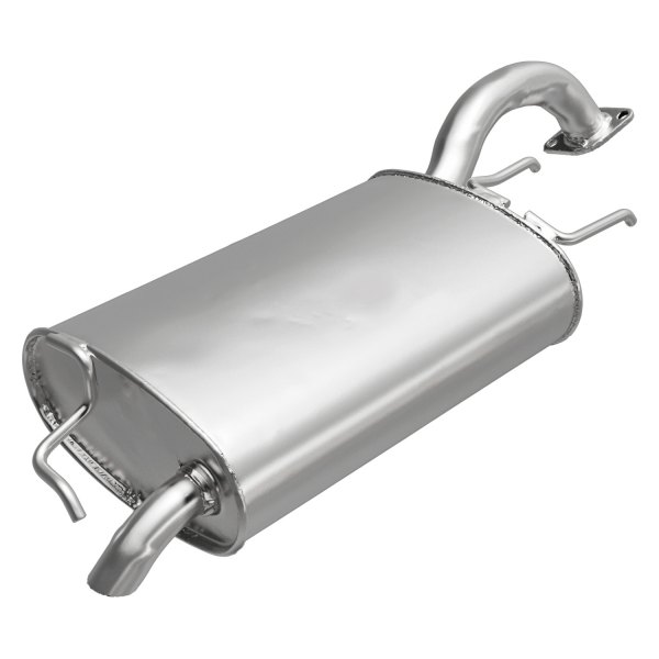 BRExhaust® 100-8230 - Rear Stainless Steel Oval Exhaust Muffler Assembly