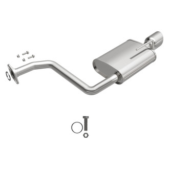 BRExhaust® - Aluminized Steel Rear Driver Side Exhaust Muffler Kit
