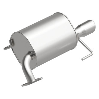 BRExhaust® - Rear Passenger Side Exhaust Muffler with Chrome Tip