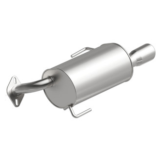 BRExhaust® - Rear Driver Side Exhaust Muffler with Chrome Tip