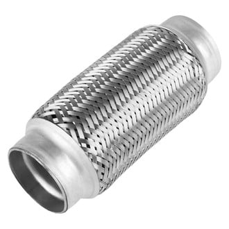 BRExhaust® - Inner Braid Flex Pipe without Ends (2.5" Inlet, 2.5" Outlet, 8" Flex Length)