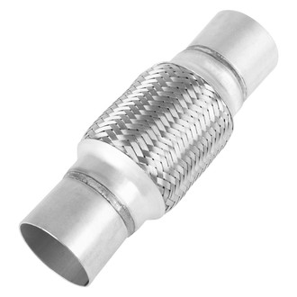 BRExhaust® - Inner Braid Flex Pipe with Ends (2.5" Inlet, 2.5" Outlet, 6" Flex Length, 10" Overall Length)