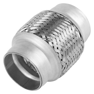 BRExhaust® - Inner Braid Flex Pipe without Ends (2" Inlet, 2" Outlet, 4" Flex Length)