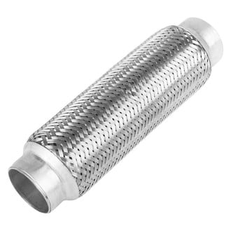 BRExhaust® - Inner Braid Flex Pipe without Ends (2" Inlet, 2" Outlet, 10" Flex Length)