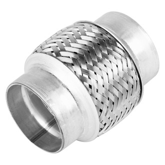 BRExhaust® - Inner Braid Flex Pipe without Ends (2.25" Inlet, 2.25" Outlet, 4" Flex Length)
