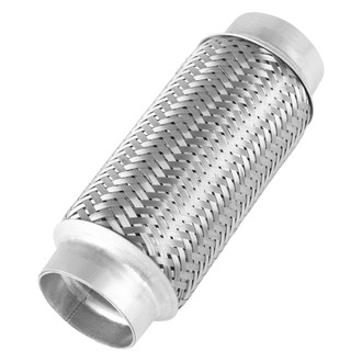 BRExhaust® - Inner Braid Flex Pipe without Ends (2.25" Inlet, 2.25" Outlet, 8" Flex Length)