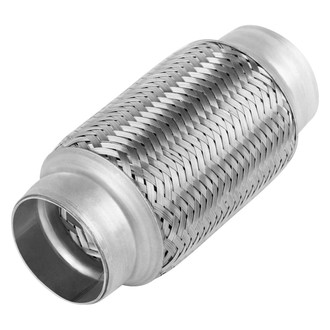 BRExhaust® - Inner Braid Flex Pipe without Ends (3" Inlet, 3" Outlet, 9" Flex Length)