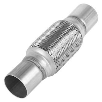 BRExhaust® - Inner Braid Flex Pipe with Ends (2" Inlet, 2" Outlet, 6" Flex Length, 10" Overall Length)