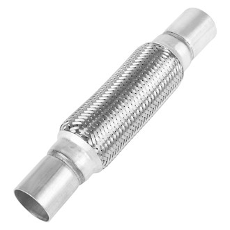 BRExhaust® - Inner Braid Flex Pipe with Ends (1.75" Inlet, 1.75" Outlet, 8" Flex Length, 12" Overall Length)