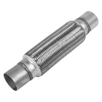 BRExhaust® - Inner Braid Flex Pipe with Ends (2.25" Inlet, 2.25" Outlet, 10" Flex Length, 14" Overall Length)