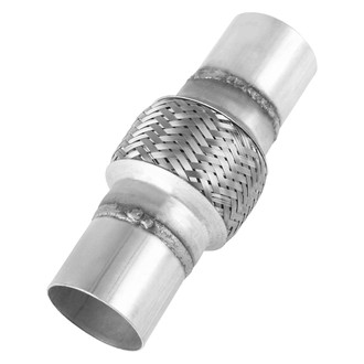BRExhaust® - Inner Braid Flex Pipe with Ends (2.25" Inlet, 2.25" Outlet, 4" Flex Length, 8" Overall Length)