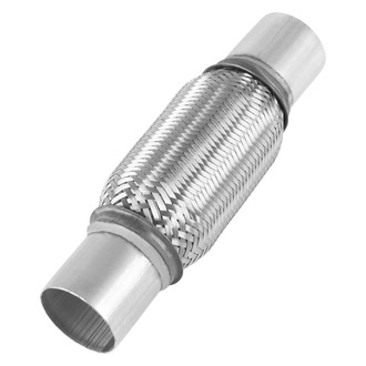 BRExhaust® - Interlock Flex Pipe with Ends (2" Inlet, 2" Outlet, 6" Flex Length, 10" Overall Length)