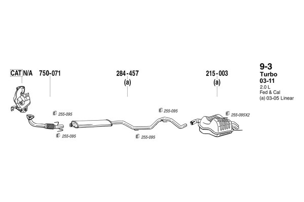 BRExhaust® - Center Exhaust Muffler Scheme