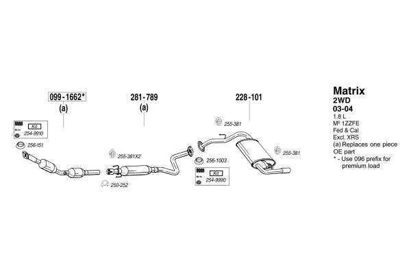 BRExhaust® - Center Exhaust Resonator and Pipe Assembly Scheme