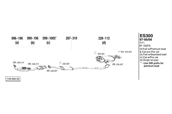 BRExhaust® - Center Exhaust Resonator and Pipe Assembly Scheme