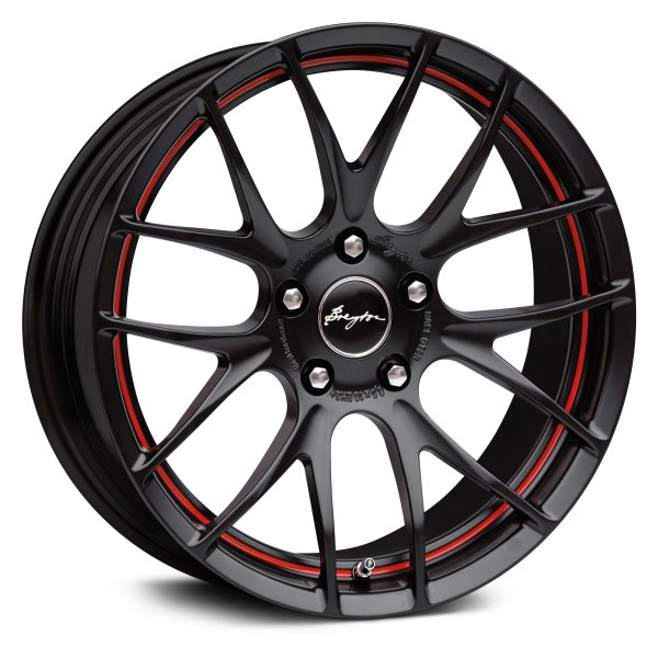 Breyton Wheels Race Gts R Wheels Matte Black With Red Undercut Area Rims