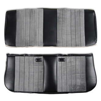 Brothers Trucks® - Vinyl and Cloth Seat Upholstery, Black and Silver