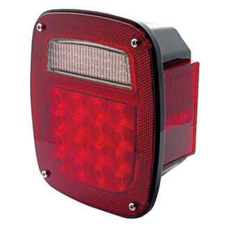 Brothers Trucks® LED87S0-RH - Passenger Side Chrome/Red LED Tail Light