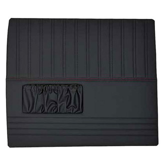 Brothers Trucks® - Sport Pro-Classic Custom Style Front Driver and Passenger Side Door Panels Black Vinyl Cover with Black Stitching